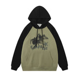 Men Hoodie Printed Hoodie Loose Animal Stitching Sports