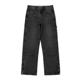 Unisex Jeans Men's Pants Loose Zip