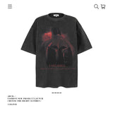 American vintage street T-shirt retro men's loose top