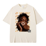 Rapper 21 Savage Graphic Tshirt Men's Hip Hop Vintage