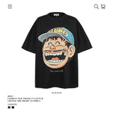 American vintage street T-shirt men's loose vintage pure cotton summer