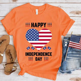 Women's Independence Day T Shirt round Neck Short Sleeve T-shirt Women's Top