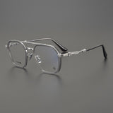 CHH Chrome Hearts Glasses Collector's Edition Double Beam Large Frame Ultra Light Pure Titanium Glasses Frame