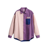 Unisex Sweater Autumn Pocket Color Matching Shirt