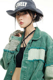 Unisex Jacket Autumn Irregular Stitching Denim Clothing Women's Clothing
