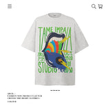 American vintage street T-shirt pure cotton men's and women's summer loose