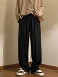 Men Sweatpants Men's Draping Effect High-Grade Straight Loose Casual Pants