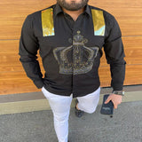 Men Shirt Fall Men's Clothing Vintage Shirt Casual Long Sleeve