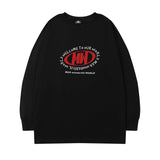 Men Long Sleeve Shirt Personality round Neck Long Sleeve T-shirt Men and Women Couple
