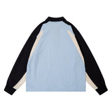 Men Hoodie Lapel Sweater Men's Casual Loose Half Zipper Pullover Long Sleeve Shirt