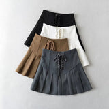 Women Skirt Summer College Style Pleated Skirt Female Culottes