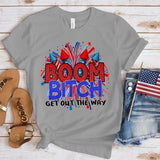 Women's Independence Day T Shirt round Neck Short Sleeve T-shirt Women's Top