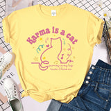 Karma Is A Cat T Shirt Midnights Retro T-Shirt