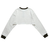 Women Long Sleeve T-shirt Short-Sleeved T-shirt Girls Autumn Casual Loose