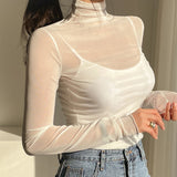 Women Long Sleeve Shirt Autumn Sun Protection Shirt Bottoming Shirt
