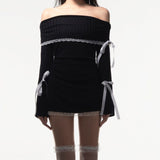 Women Dresses Autumn Sexy Lace Long Sleeve Dress