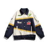 Unisex Jacket Fall Color-Blocking Lettered Casual Jacket Women's Clothing