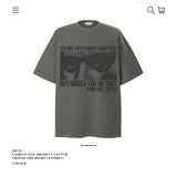American vintage street T-shirt cotton men loose summer