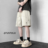 Men Sweatpants Ripped Leisure Shorts Men's Summer Fashion Brand Sports