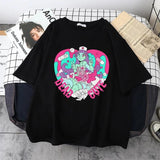Women Oversized T-shirt Kawaii Goth Harajuku Music Girl Prin