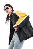 Unisex Jacket Fall Color-Blocking Zip Jacket Women's