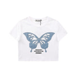Women T-shirt Embroidered Short-Sleeved T-shirt for Girls Casual Short