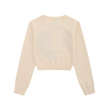 Women Sweater Short Sweater for Girls Spring and Autumn Leisure round Neck Long Sleeve