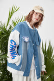 Unisex Jacket Autumn Stitching Affixed Cloth Embroidered Jacket Women's Clothing
