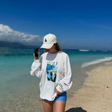 Women Sweatshirt Women's Sweater Printed round Neck Loose Casual