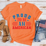 Women's Independence Day T Shirt Printed Pattern round Neck Short Sleeve T-shirt Women's Top