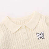 Women Sweater Short Sweater Women's Autumn Polo Collar Slim-Fit Long Sleeve