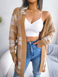 Plaid Trench Coat Ins Style Autumn and Winter Plaid Casual Cardigan Sweater Coat