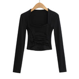 Women T-Shirt Long-Sleeved T-shirt Women's Autumn Slimming Top