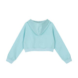 Women Hoodie Cropped Hoodie Casual Women Autumn Long Sleeve Hood Coat