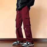 Men Sweatpants Men's Loose Wide Leg Straight Casual Pants