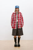 Unisex Jacket Autumn Red Brushed Basic Shirt Women's Clothing