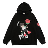 Men Hoodie Printed Pullover Sweatshirt Men Spring and Autumn Leisure Loose-Fitting Hoodie