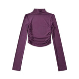 Women T-Shirt Bottoming Shirt Women's Tight Top T-shirt