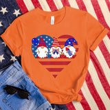 Women's Independence Day T Shirt round Neck Short Sleeve T-shirt Women's Top