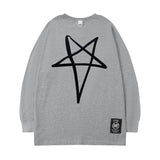 Men Long Sleeve Shirt Casual Printed Long Sleeve Men and Women Couple Loose Sweater T-shirt