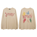 Men Long Sleeve Shirt Printed Couple Long Sleeve Vibe Idle Style Bottoming T-shirt Men