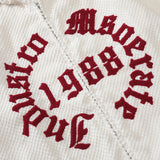 Men Hoodie Embroidered Letters Cardigan Hoodie