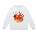 Men Long Sleeve Shirt Vintage Floral Print Long Sleeves T-shirt Men Loose Bottoming Top