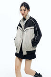 Unisex Jacket Autumn Stitching Stand Collar Coat Women's Clothing