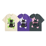 Men T Shirt Sweet Cool Embroidered Couple Casual All-Match Short-Sleeved T-shirt