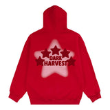 Men Fleece Lined Hoodie Embroidered Hoodie Men's High Street Ins Loose Pullover Hoodie