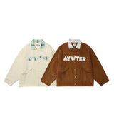 Unisex Jacket Autumn Corduroy Patch Jacket Women's Clothing