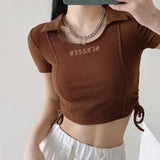 Women T-Shirt T-shirt Short Design Versatile Top for Women