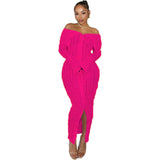 Women Dresses Hip Skirt Design Long Sleeve Dress