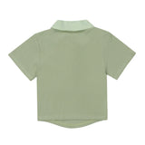 Women T-shirt Polo Collar Short T-shirt Women's Midriff-Baring Short Sleeve Top